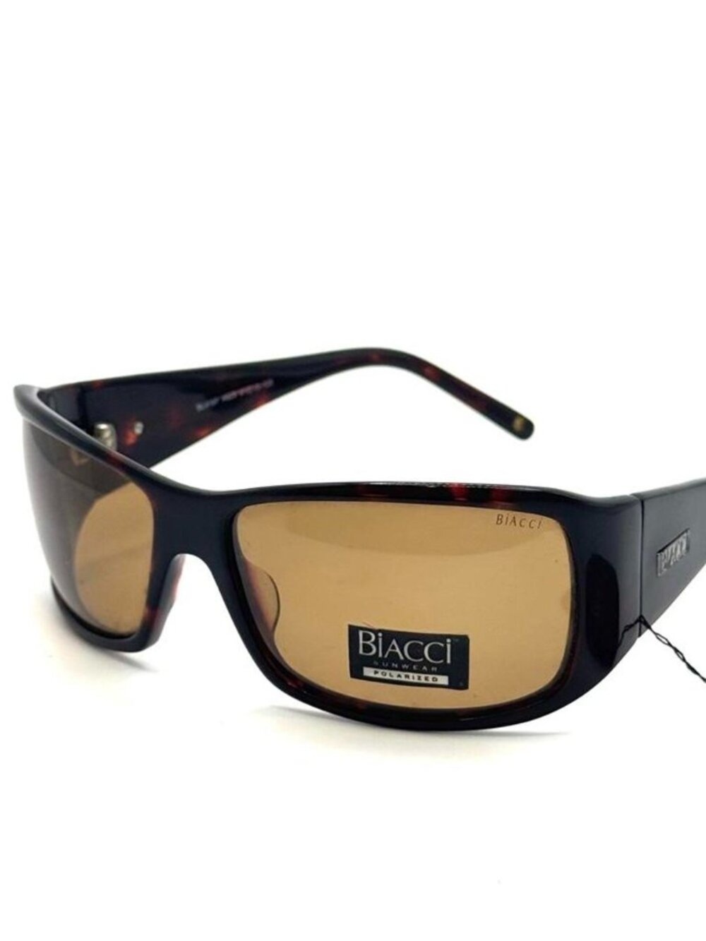 BL4107 NWT Biacci Milano Polarized Tortoise Wrap Sunglasses